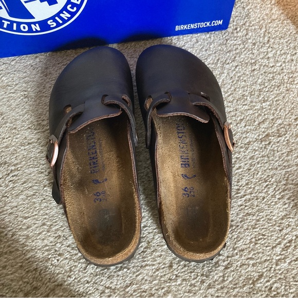 Birkenstock Boston Clogs Habana Oiled Leather Size 36 - Picture 5 of 11